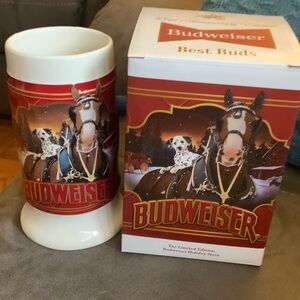 Budweiser Clydesdale Red and White Stein